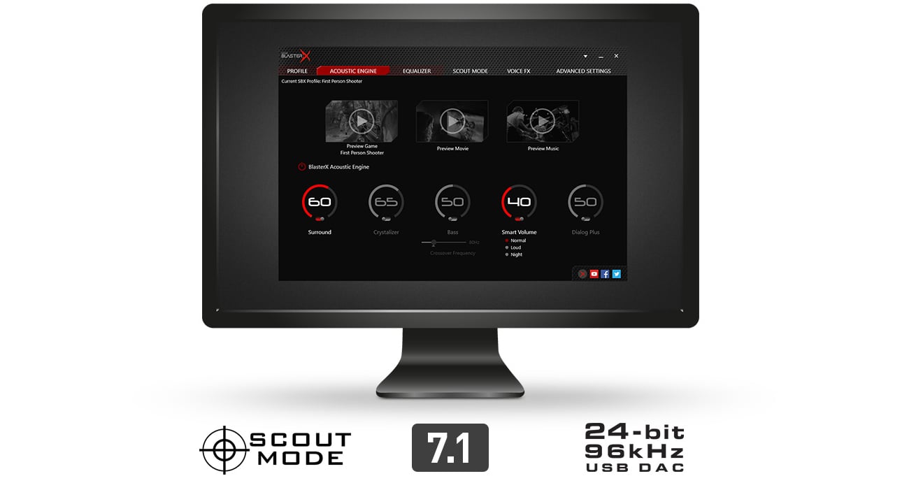 Creative Sound BlasterX H7 Tournament Edition surround 7.1
