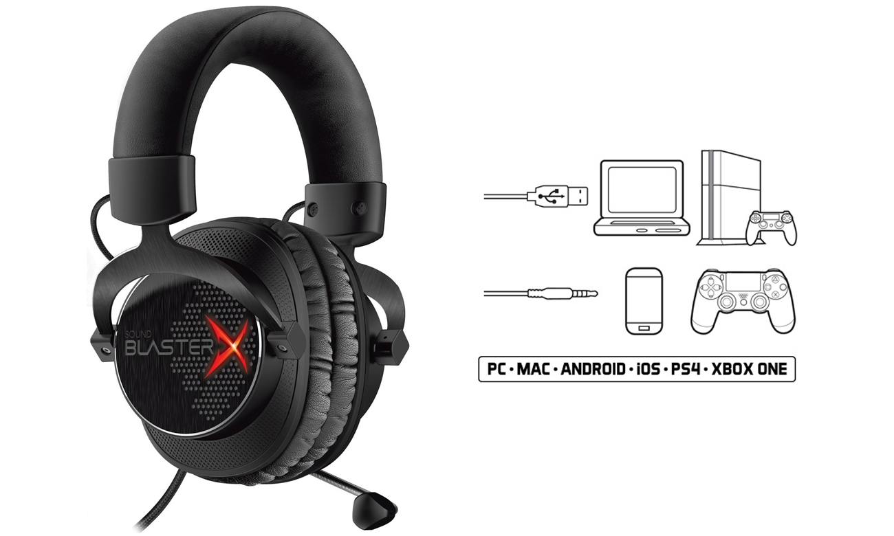 Creative Sound BlasterX H7 Tournament Edition kompatybilność z PC android iOS PS4 xbox one