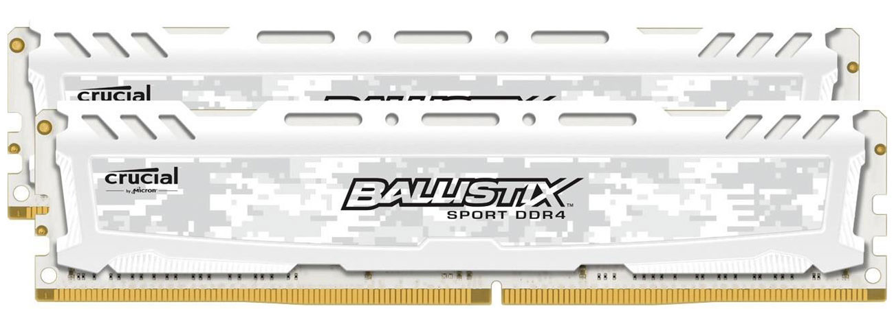 Pamięć Crucial 16GB 2666MHz Ballistix Sport LT White CL16 (2x8GB)