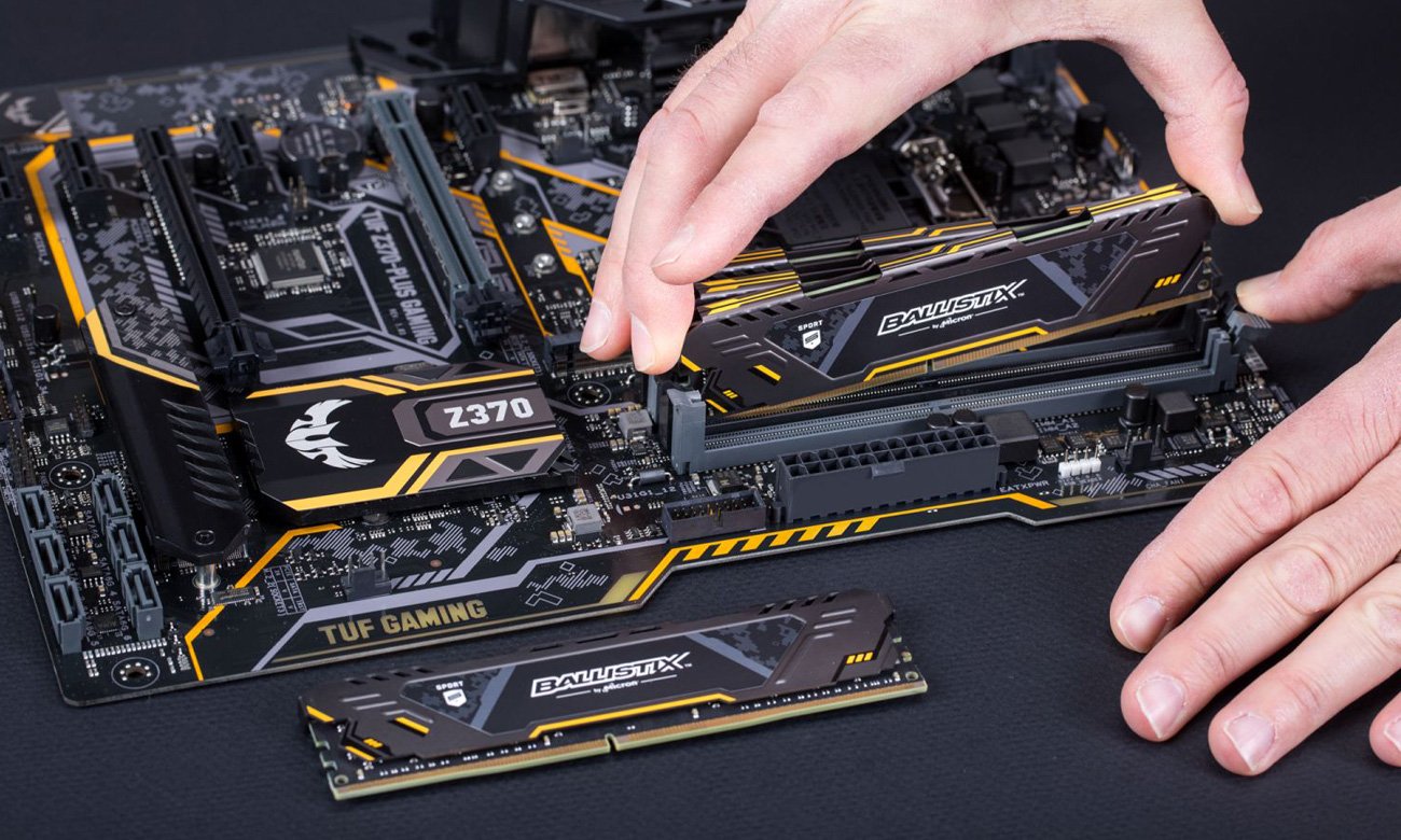 Crucial Ballistix Sport AT Montaż pamięci