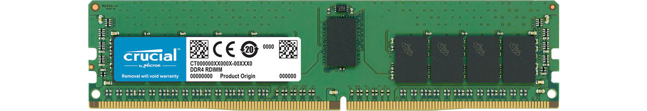 Pamięc RAM serwerowa Crucial 16GB 2400MHz RDIMM ECC CL17 1.2V CT16G4RFD824A