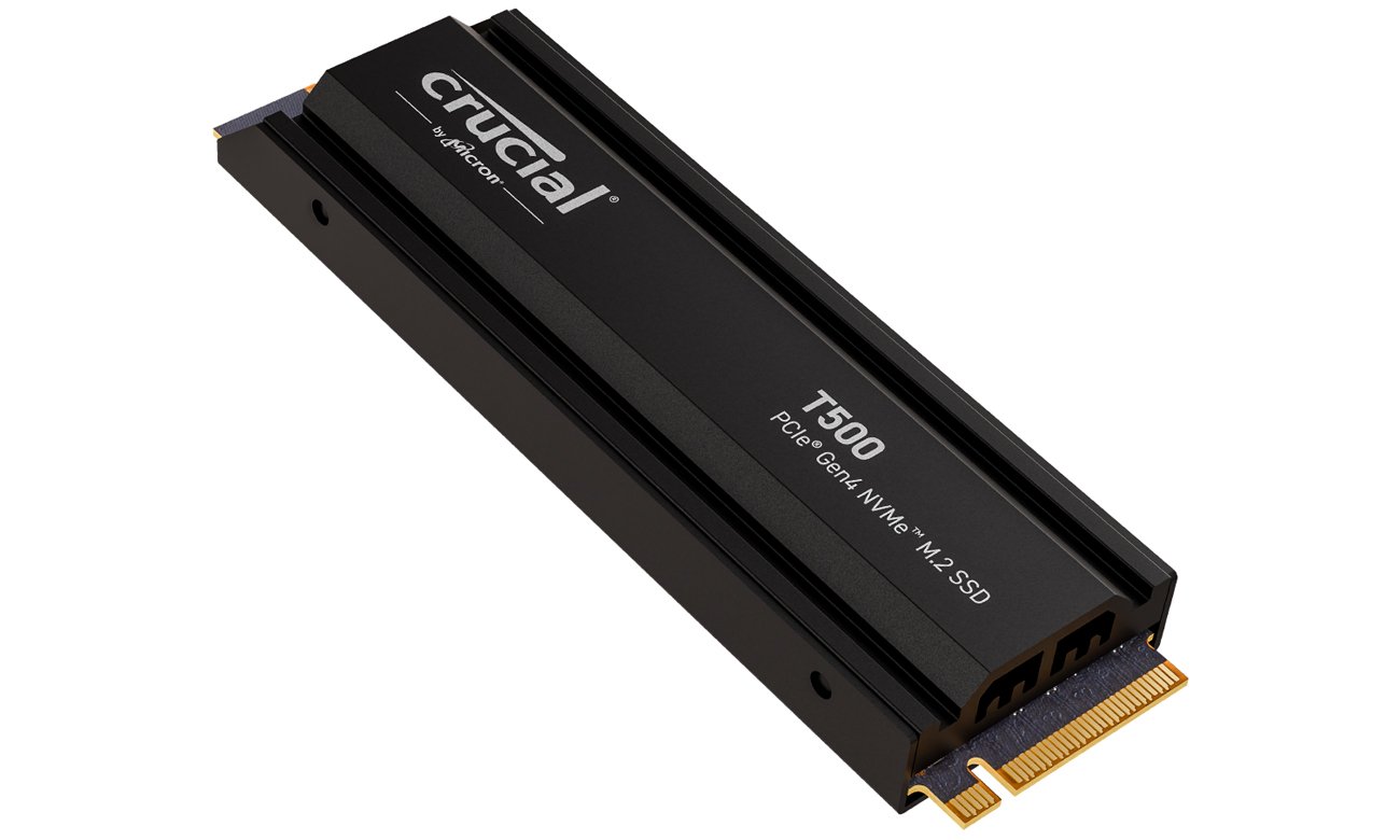 Dysk Crucial M.2 PCIe Gen4 NVMe T500 Heatsink - Widok ogólny