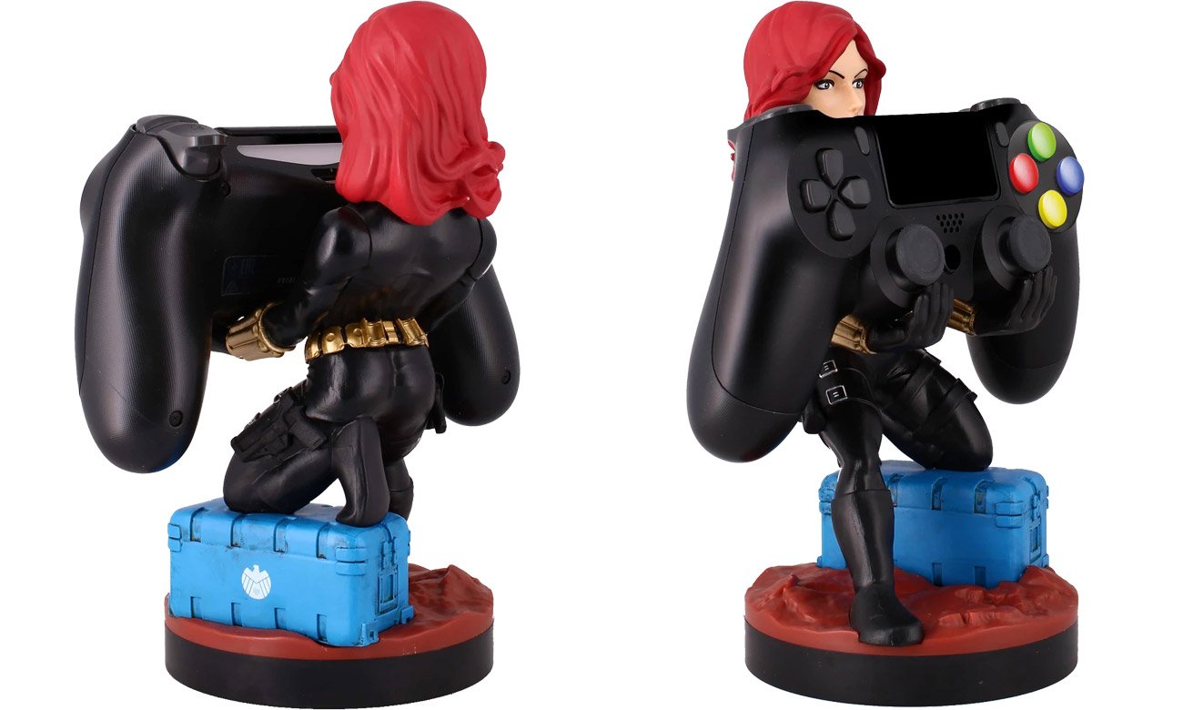 Figurka Cable Guys Black Widow - Widok od tyłu i od przodu wraz z kontrolerami
