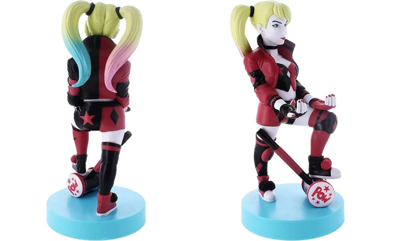 Figurka Harley Quinn Cable Guy - Widok od tyłu i od przodu pod kątem