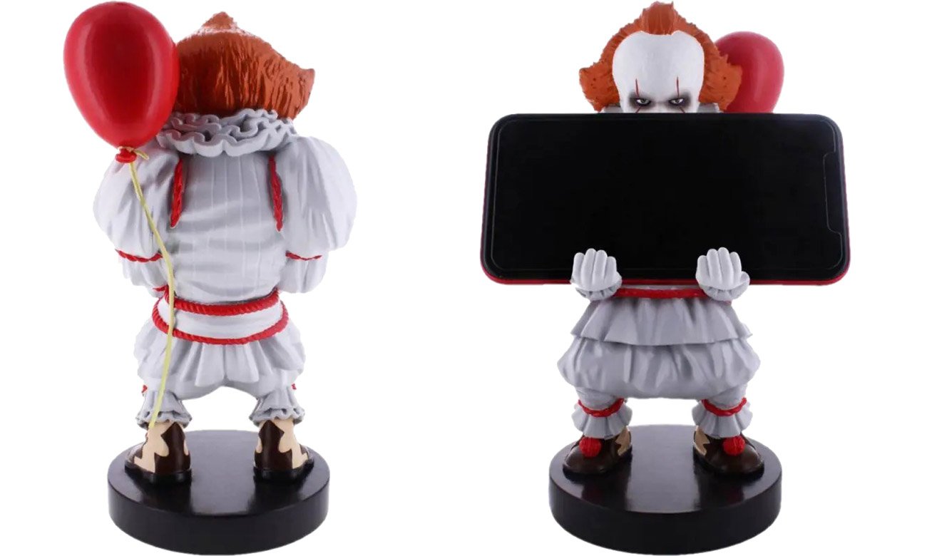 Figurka Cable Guys Pennywise - IT - Widok od tyłu i od przodu + smartfon