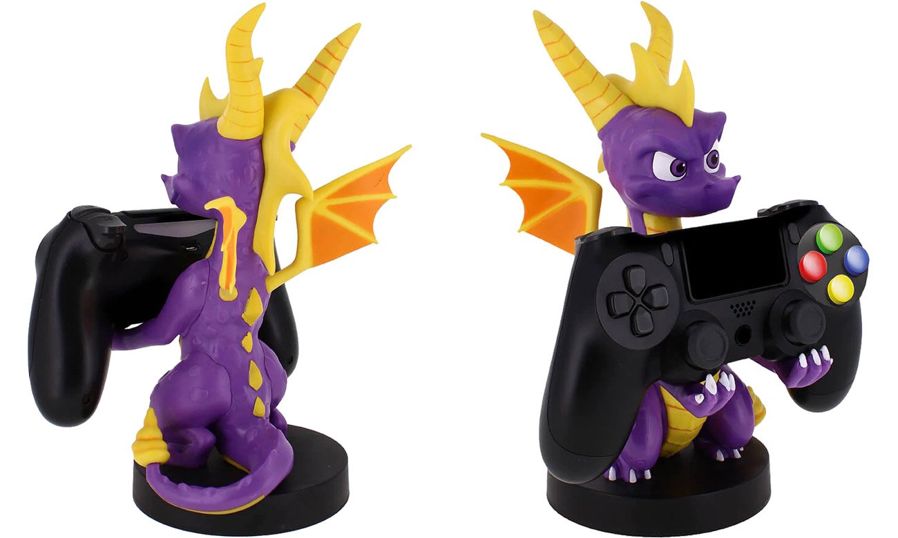 Figurka Cable Guys Spyro the Dragon - Widok od tyłu i od przodu + kontrolery