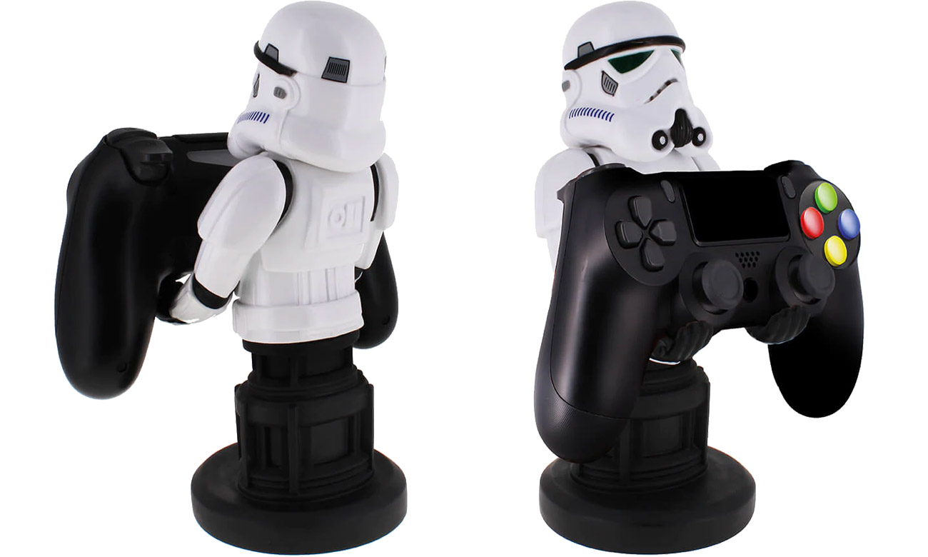 Figurka Cable Guys Stormtrooper - Widok od tyłu i od przodu + kontrolery