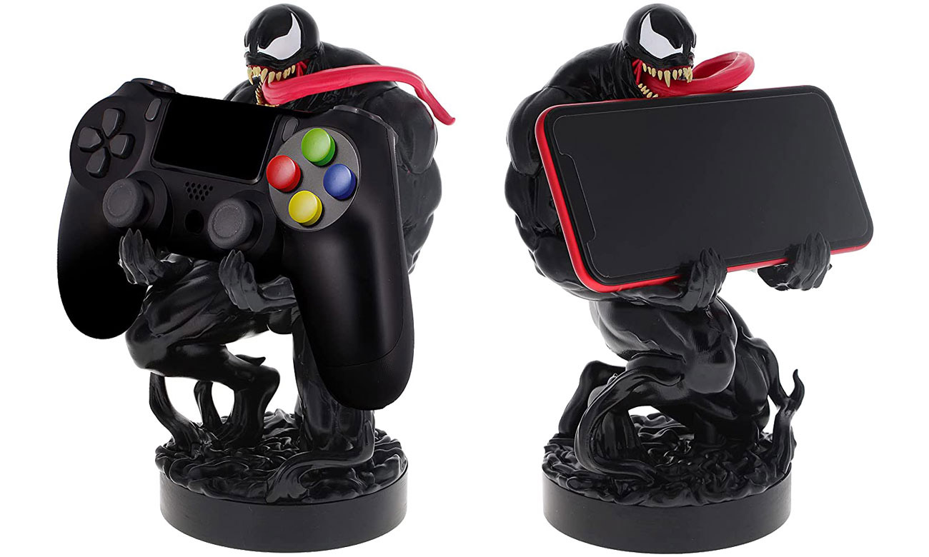 Figurka Cable Guys Venom - Widok od przodu pod kątem + kontroler i smartfon