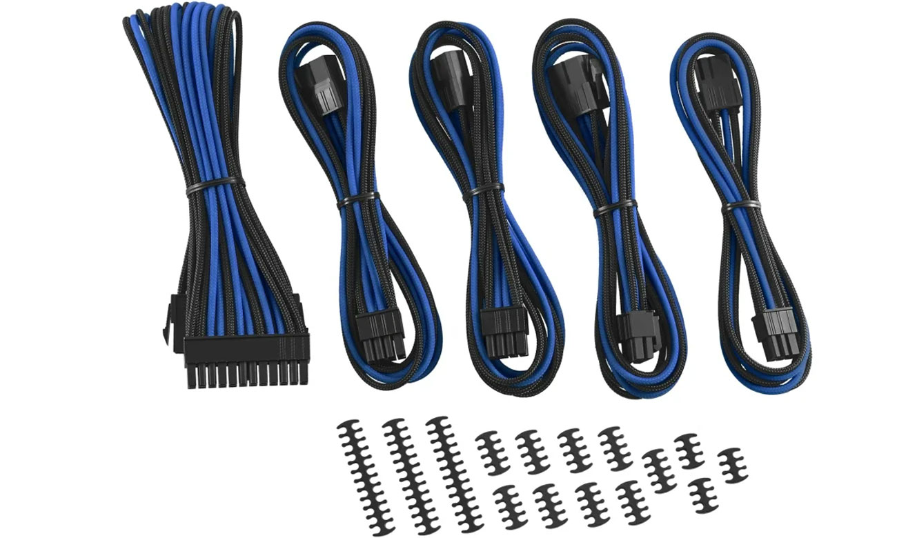 Kabel SATA CableMod ModMesh Cable Extension Kit -8+6 Czarno-Niebieskie