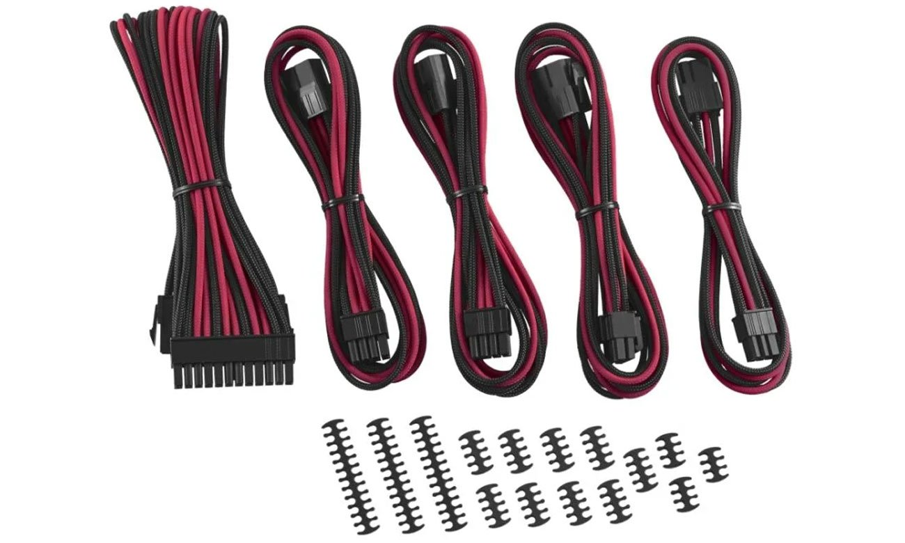Kabel SATA CableMod ModMesh Cable Extension Kit -8+6 Czerwony