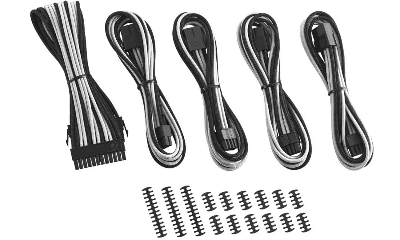 Kabel SATA CableMod ModMesh Cable Extension Kit -8+8 Czarno-Białe