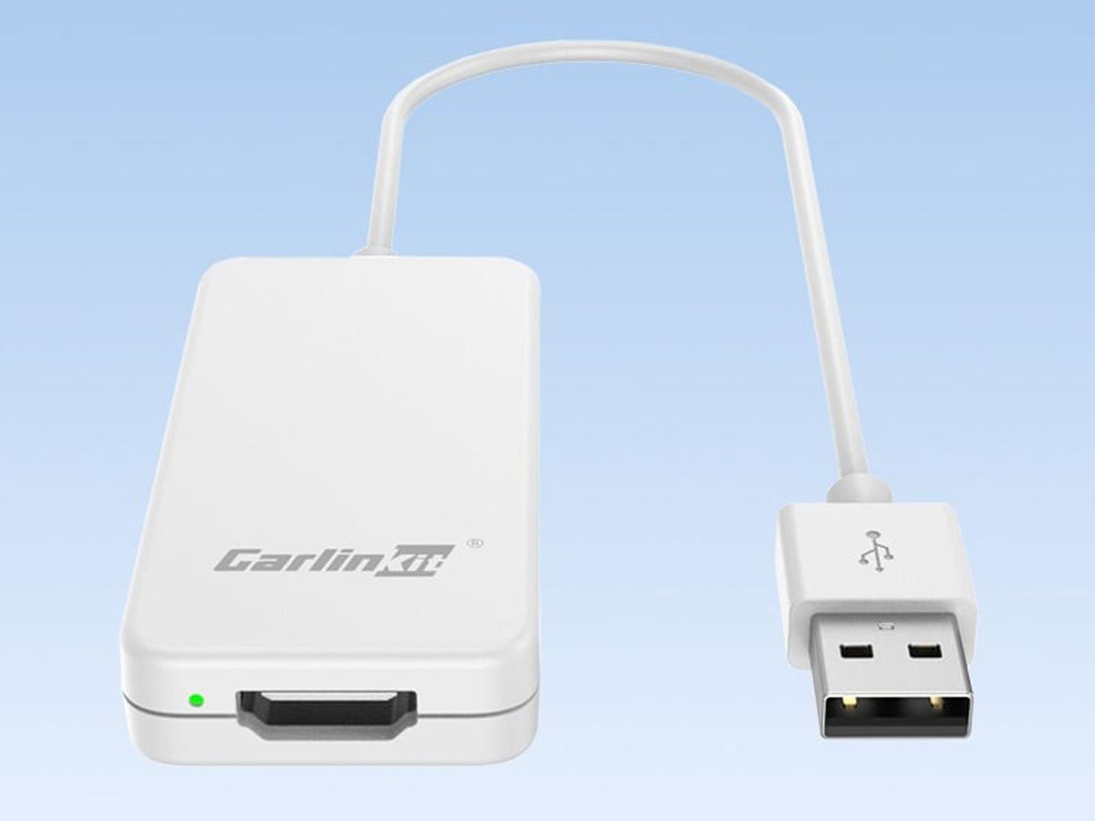 Adapter samochodowy Carlinkit CPC200-HD2CP CarPlay - Widok ogólny, grafika z tłem