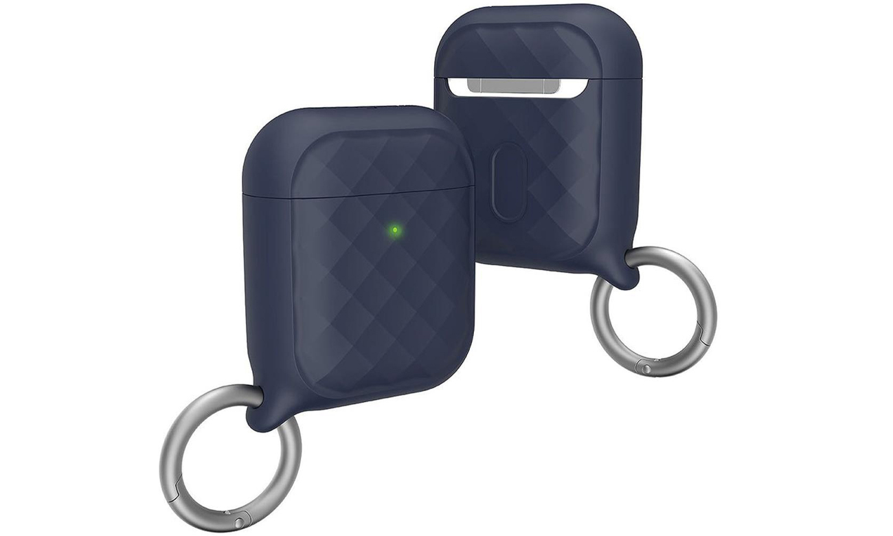 Etui Catalyst Ring Clip do Apple AirPods (1/2 gen.) Flame red - Widok od przodu i od tyłu