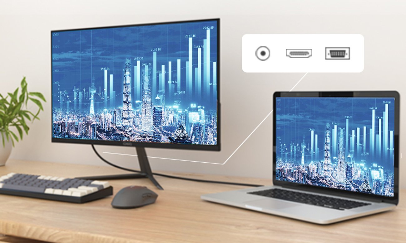 ChiQ 22P610FS Łączność HDMI i VGA