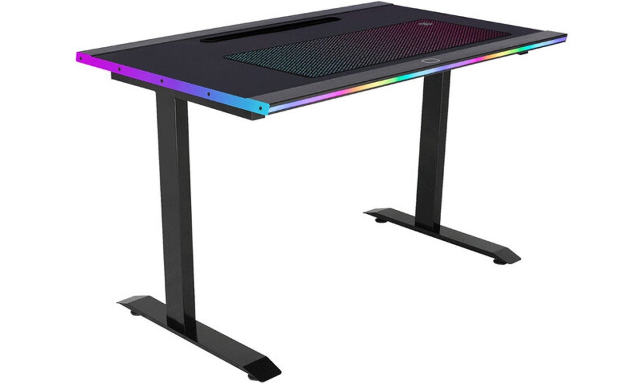Biurko gamingowe Cooler Master GD120 ARGB - Widok od przodu pod kątem