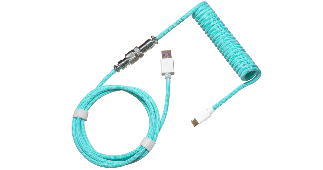 Kabel Cooler Master Coiled Cable (Pastel Cyan)