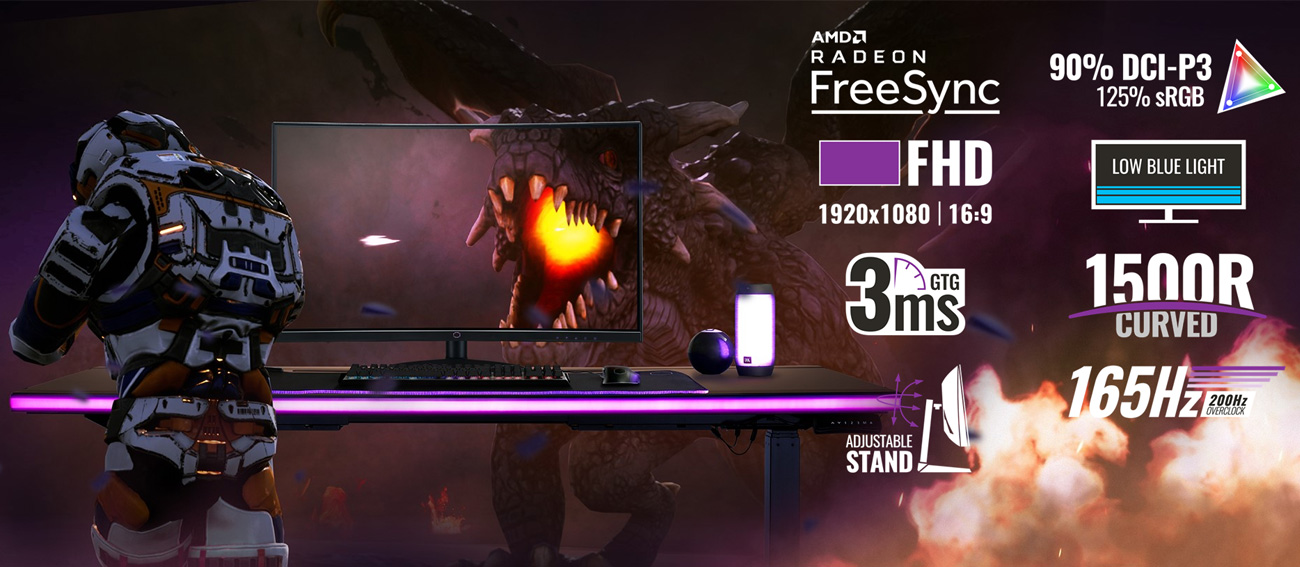 Monitor dla graczy Cooler Master GM27-CF Curved