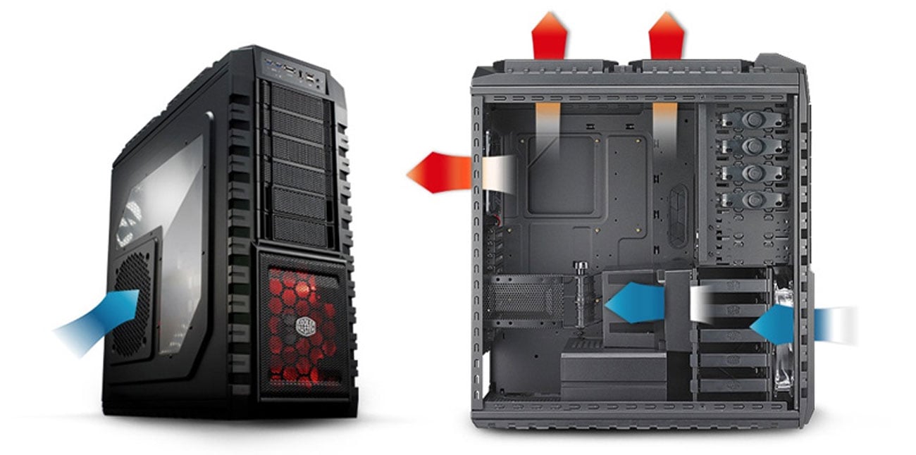 Obudowa ATX/BTX Cooler Master HAFX 942 czarna RC-942-KKN1 maksymalna wydajność