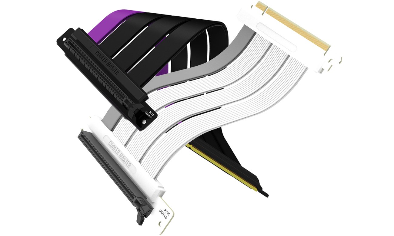 Cooler Master Riser PCIe 4.0 x16 na taśmie 20 cm biały