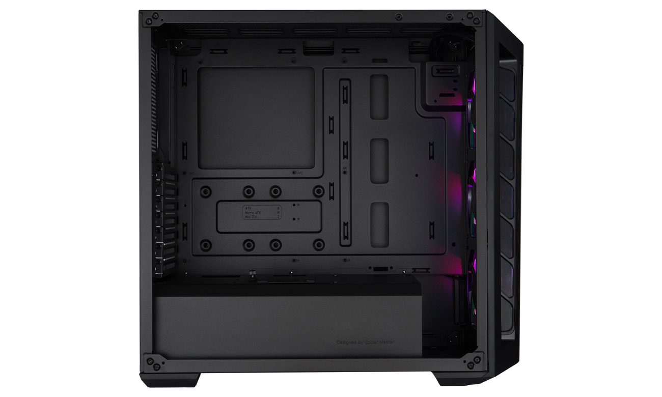 Wnętrze obudowy MasterBox MB511 Mesh ARGB