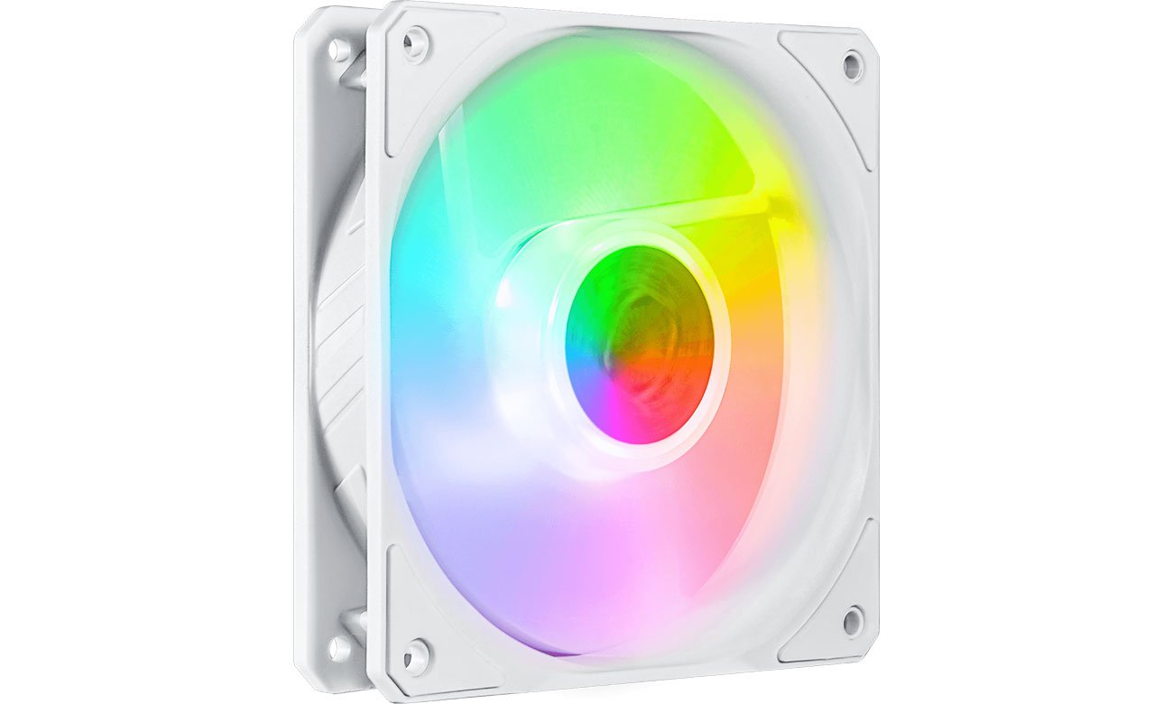 Wentylator Cooler Master Sickleflow 120 ARGB White widok z boku