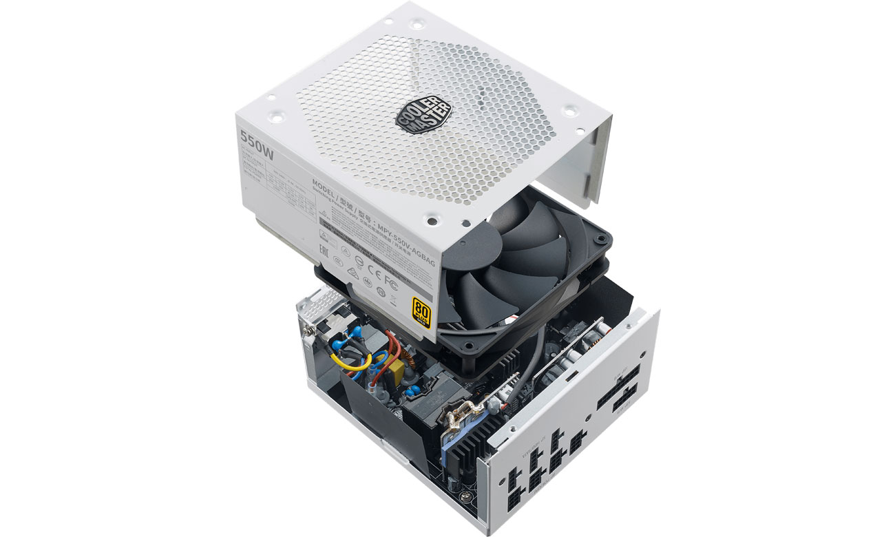 Wnętrze Cooler Master V550 V2 White 550 W 80 Plus Gold