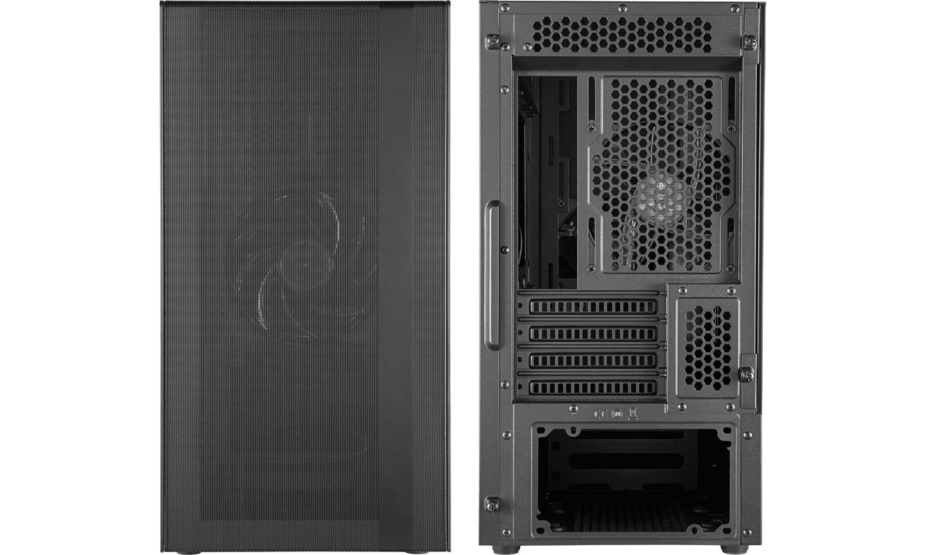 Cooler Master Masterbox NR400 (WO/ODD) - Przód, tył
