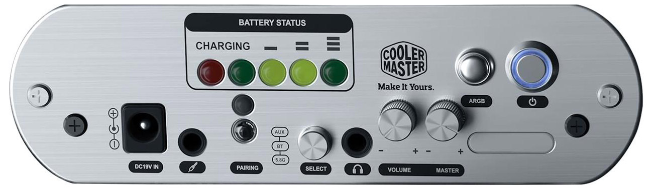 Fotel gamingowy Cooler Master Synk X - Wygodny panel sterowania