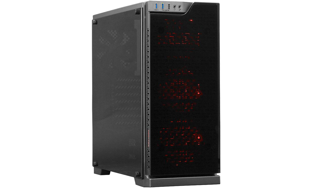 Obudowa do komputera Cooltek TG-01 czerwony 600045160