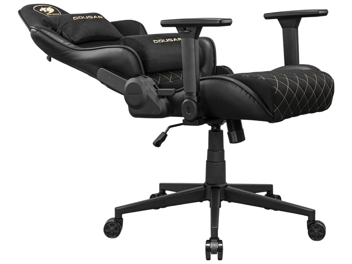 Fotel gamingowy Cougar Armor One V2F Czarno-złoty - Rozłożone oparcie