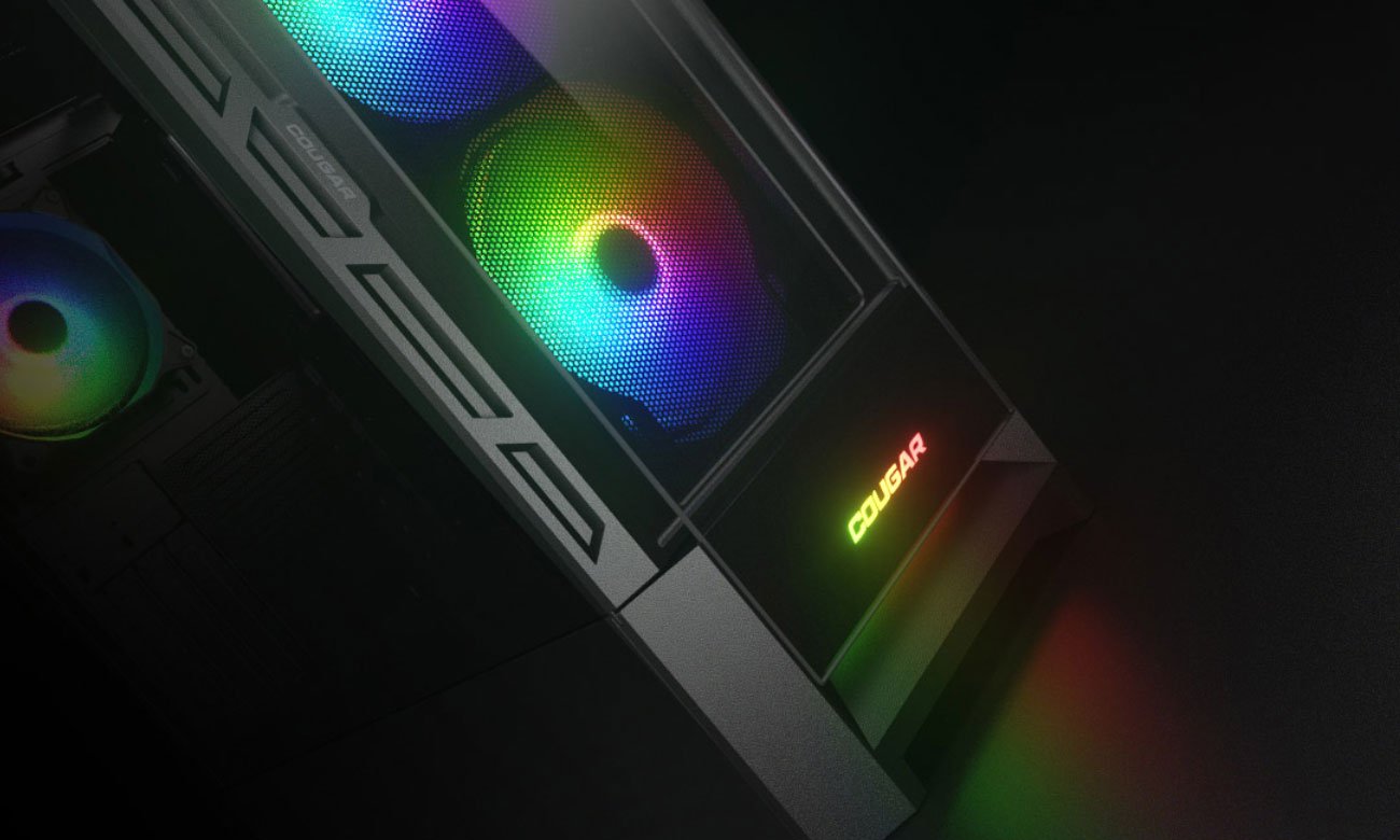 Cougar Duoface RGB Black podświetlenie