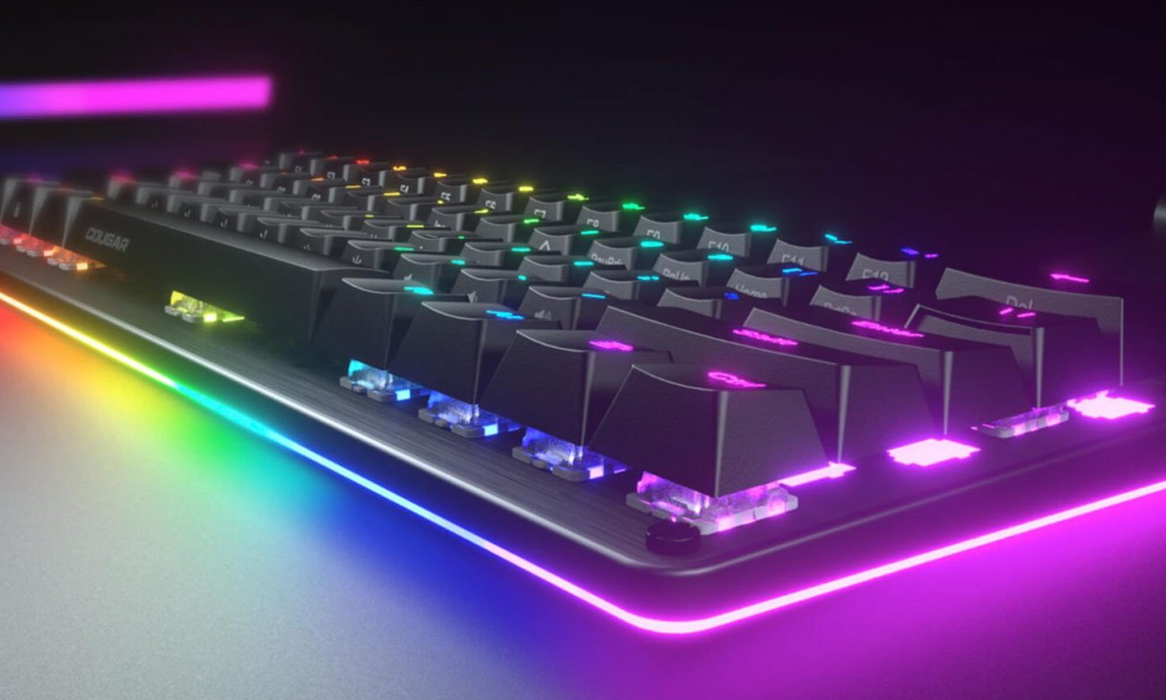 Cougar Puri Mini RGB widok z boku, podświetlenie
