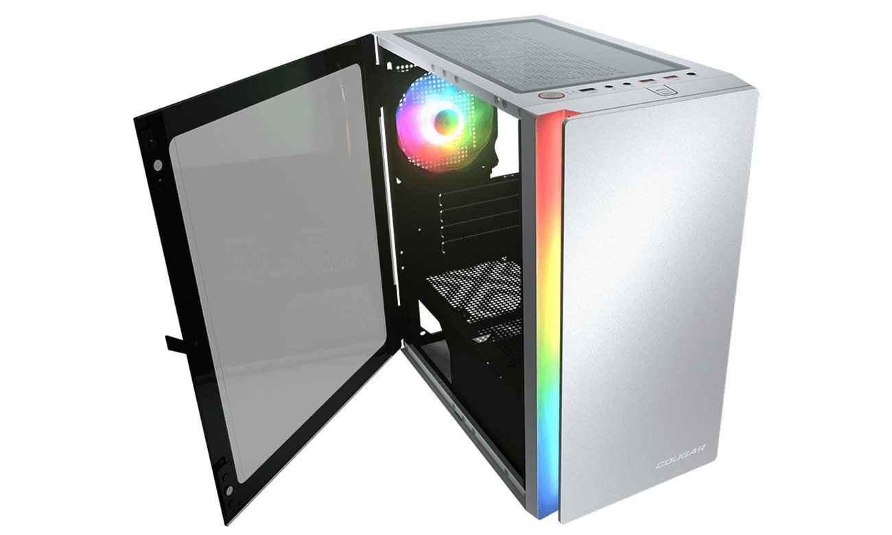 Cougar Purity RGB White otwierany panel boczny