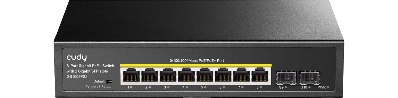 Cudy GS1008PS2 Porty