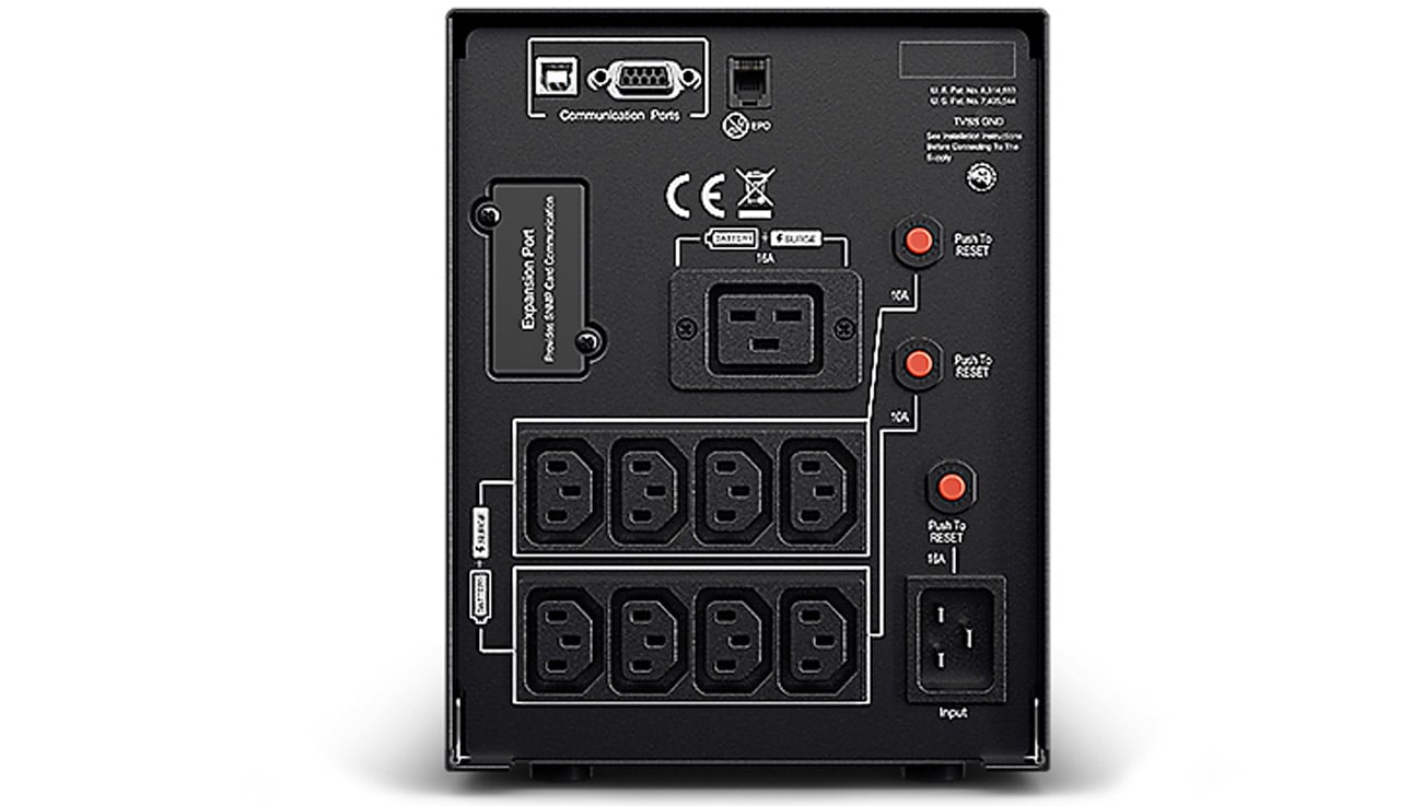 CyberPower UPS PR2200ELCDSL widok z tyłu