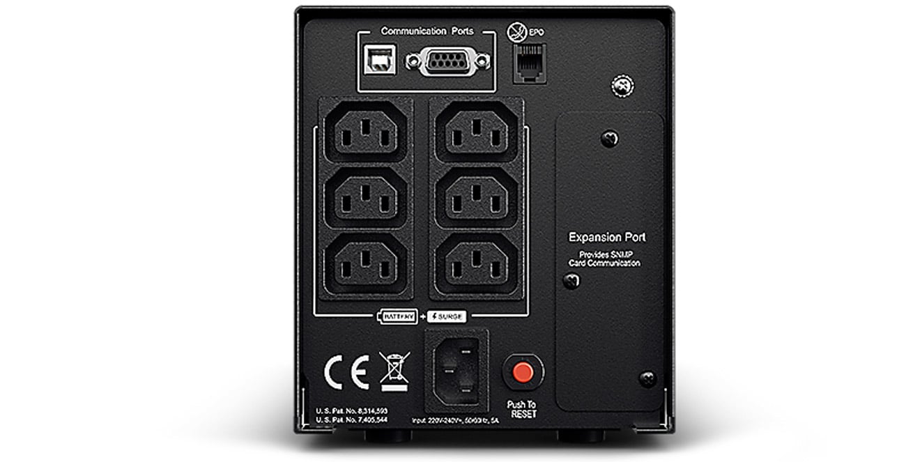 CyberPower UPS PR750ELCD widok z tyłu