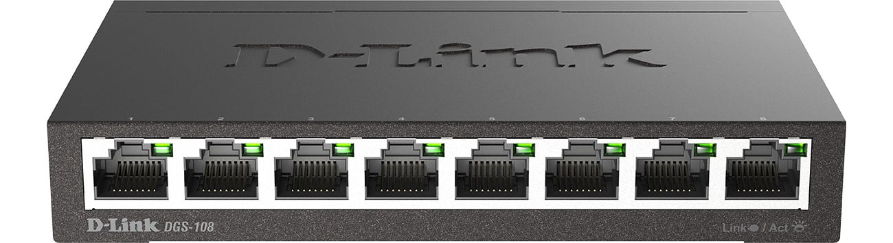 D-Link DGS-108 porty