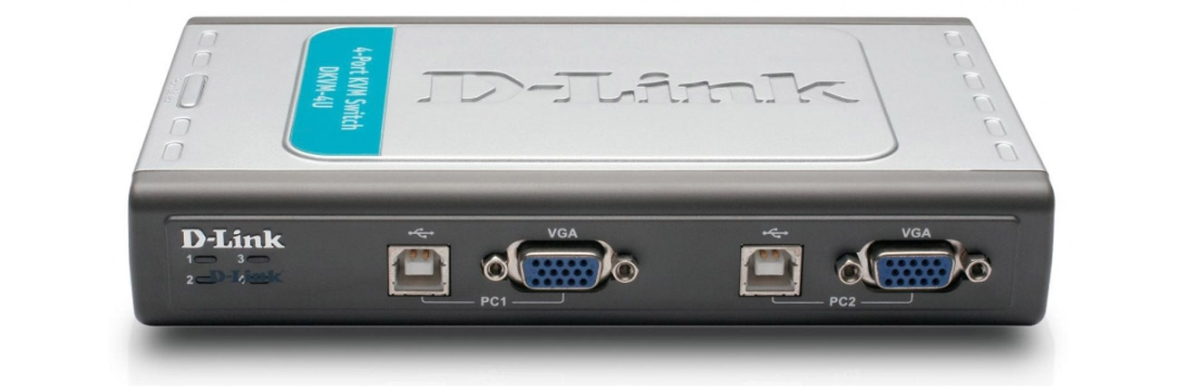 Przełącznik KVM D-Link DKVM-4U USB + VGA zarządzanie urządzeniami