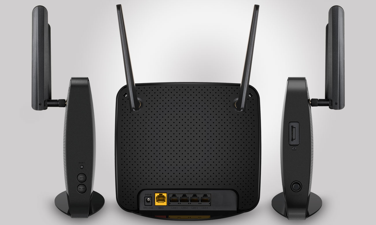 D-Link DWR-953 Widok z tyłu, złącza