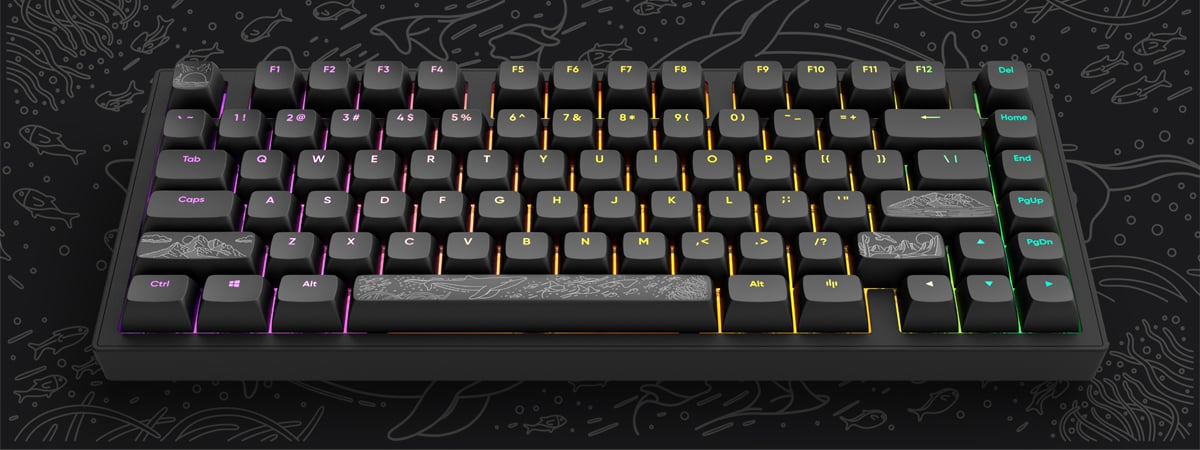 Gaming-Tastatur Dark Project ALU Terra Nostra Black Wired