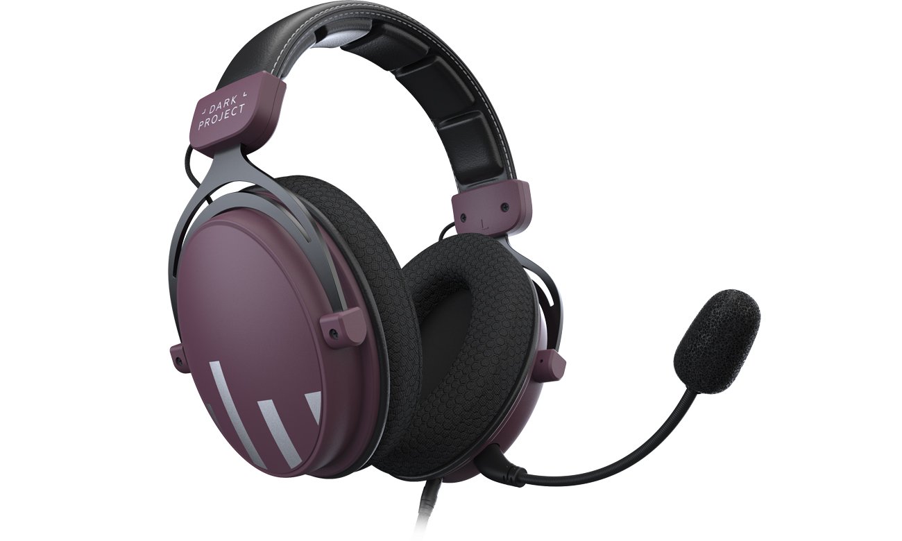 Przewodowe słuchawki Dark Project One HS-4 Wired - Widok od przodu pod kątem