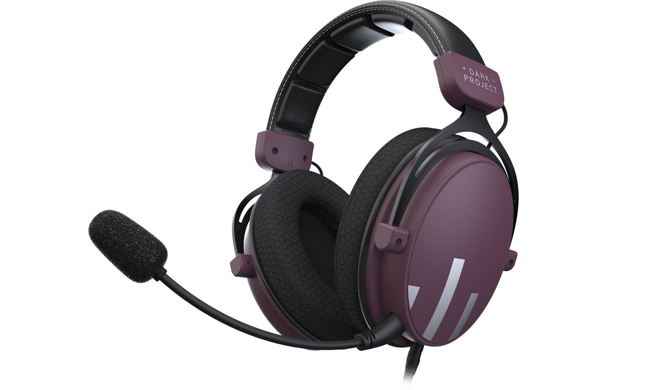 Przewodowe słuchawki Dark Project One HS-4 Wired - Widok od przodu pod kątem