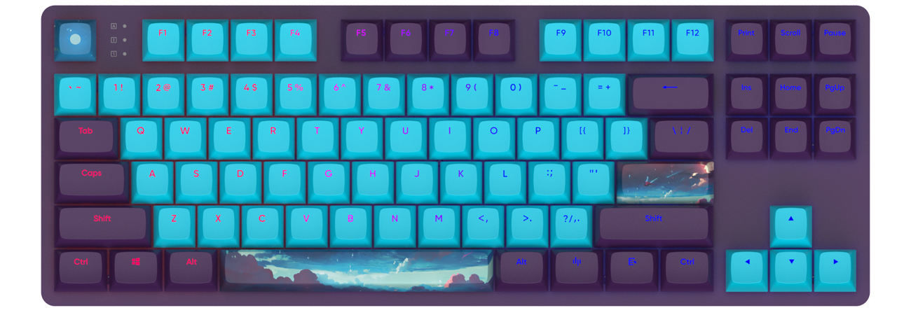 Tastatur Dark Project DPO87 Night Sky G3MS Sapphire