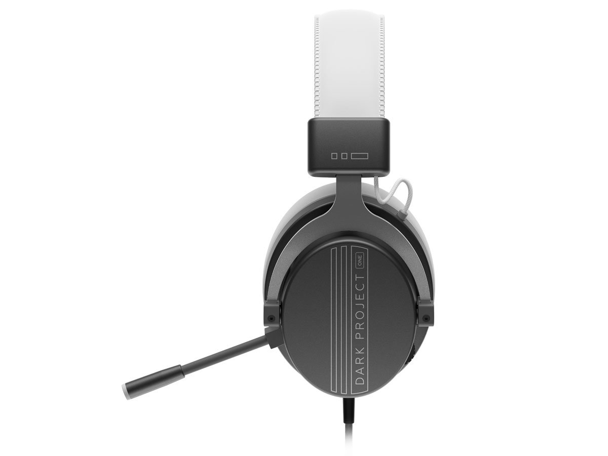 Słuchawki przewodowe Dark Project VEXO Wired Grey - Widok z boku