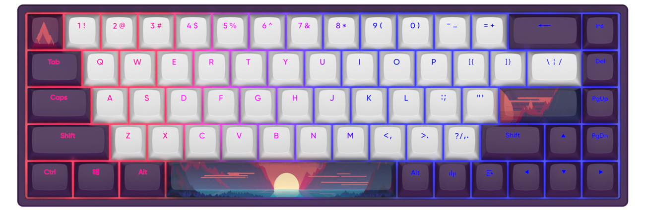 Tastatur Dark Project DPP68 Sun Rise G3MS Sapphire