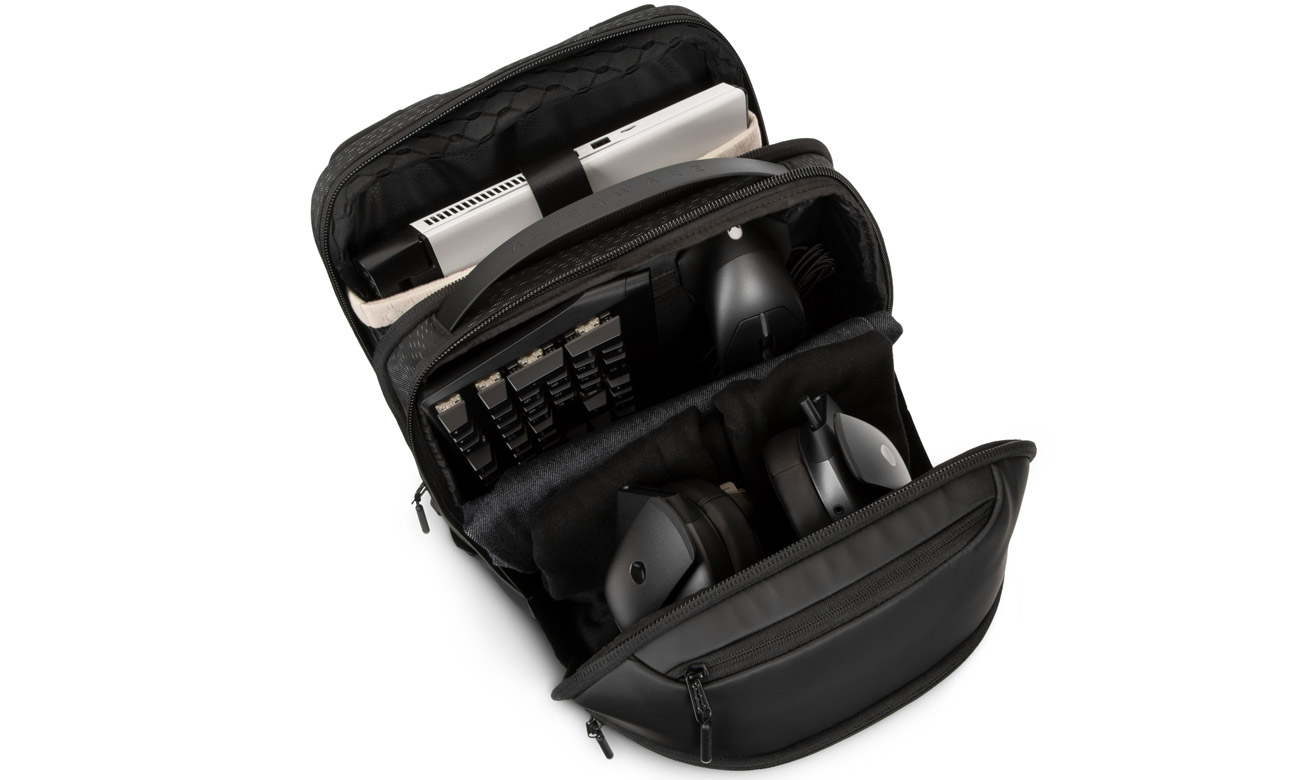 Dell Alienware Horizon Travel Backpack wnętrze
