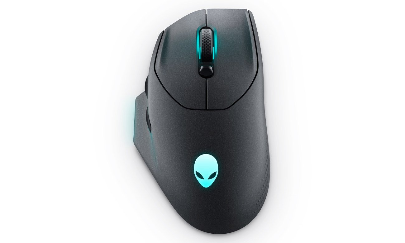 Dell ALIENWARE WIRELESS GAMING MOUSE - AW620M widok z góry