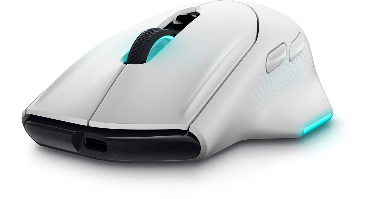 Dell ALIENWARE WIRELESS GAMING MOUSE - AW620M widok z przodu