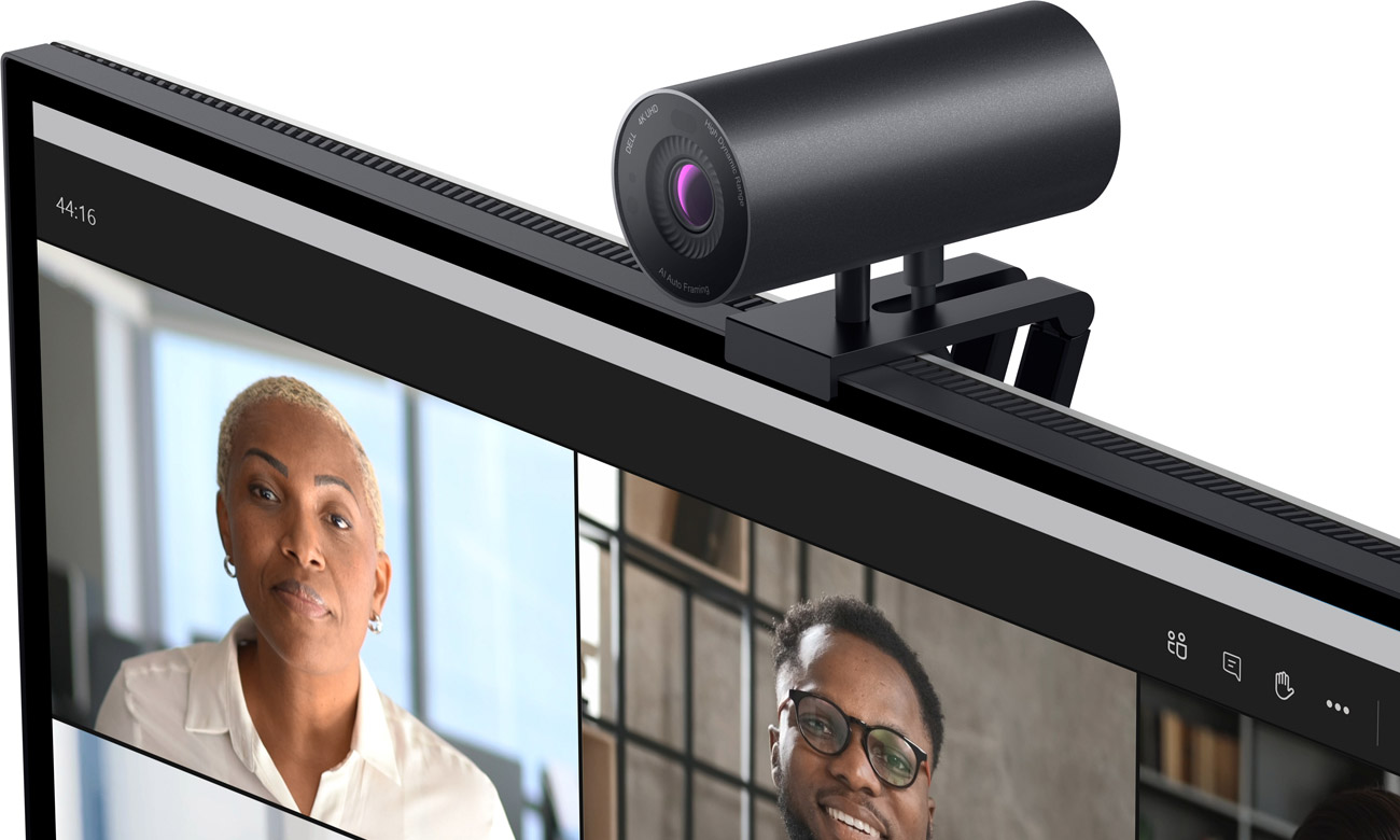 Kamera internetowa Dell UltraSharp Webcam 4K - Automatyczne kadrowanie z użyciem sztucznej inteligencji