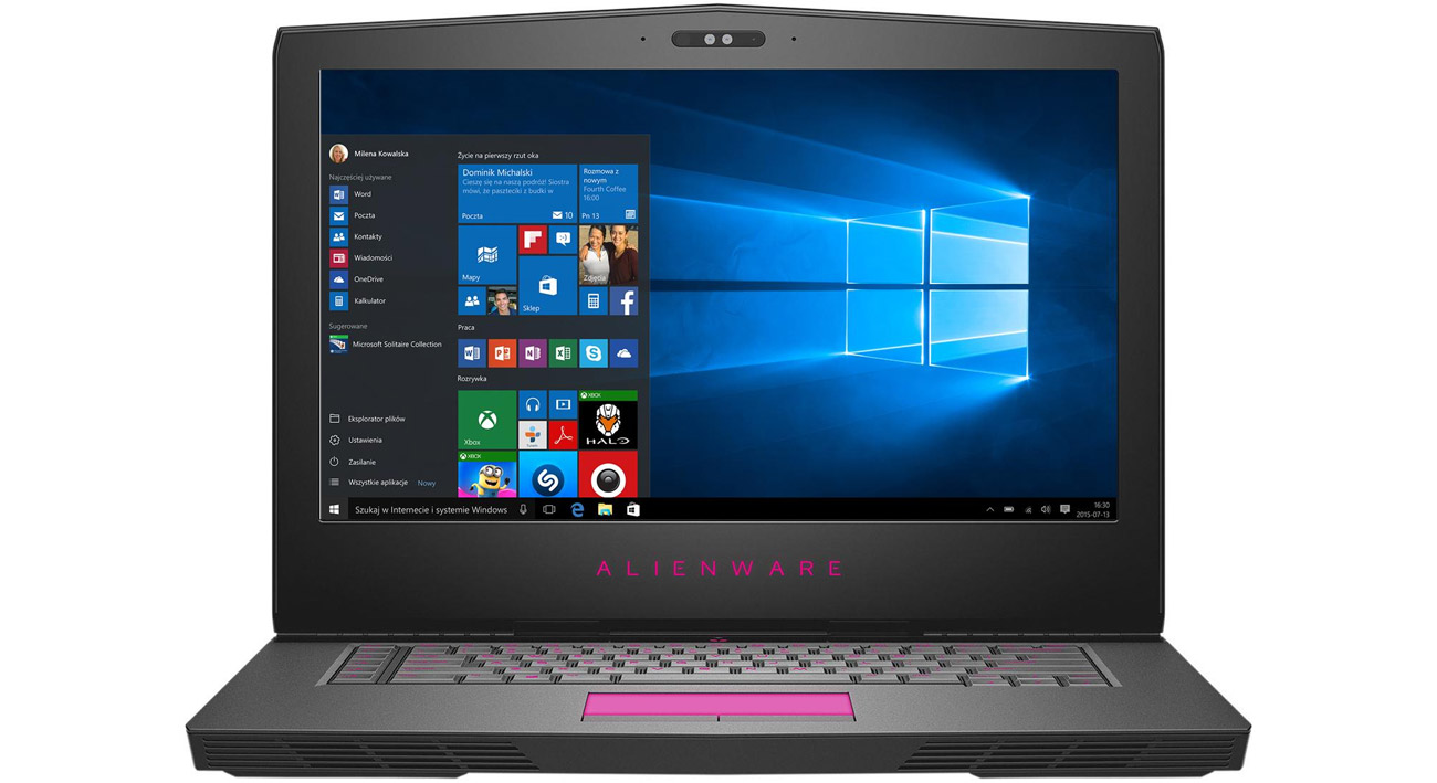 Dell Alienware 15 podświetlana klawiatura